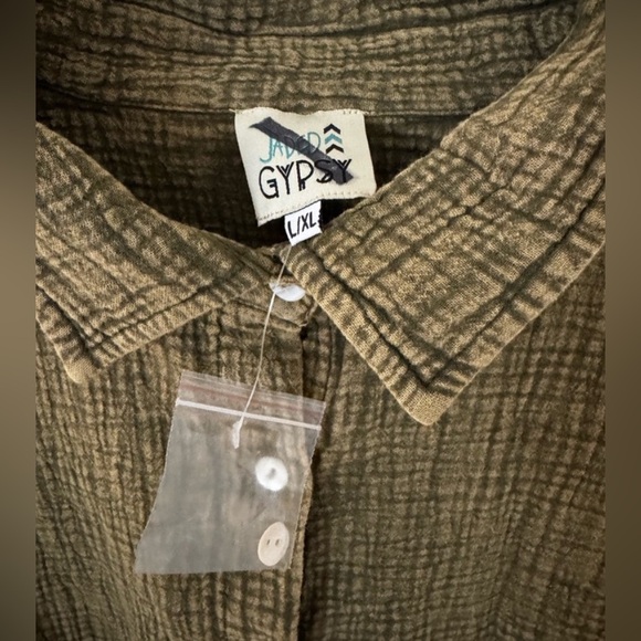 New Jaded Gypsy Gauze Button Down Dress Sz L/XL - Picture 3 of 3